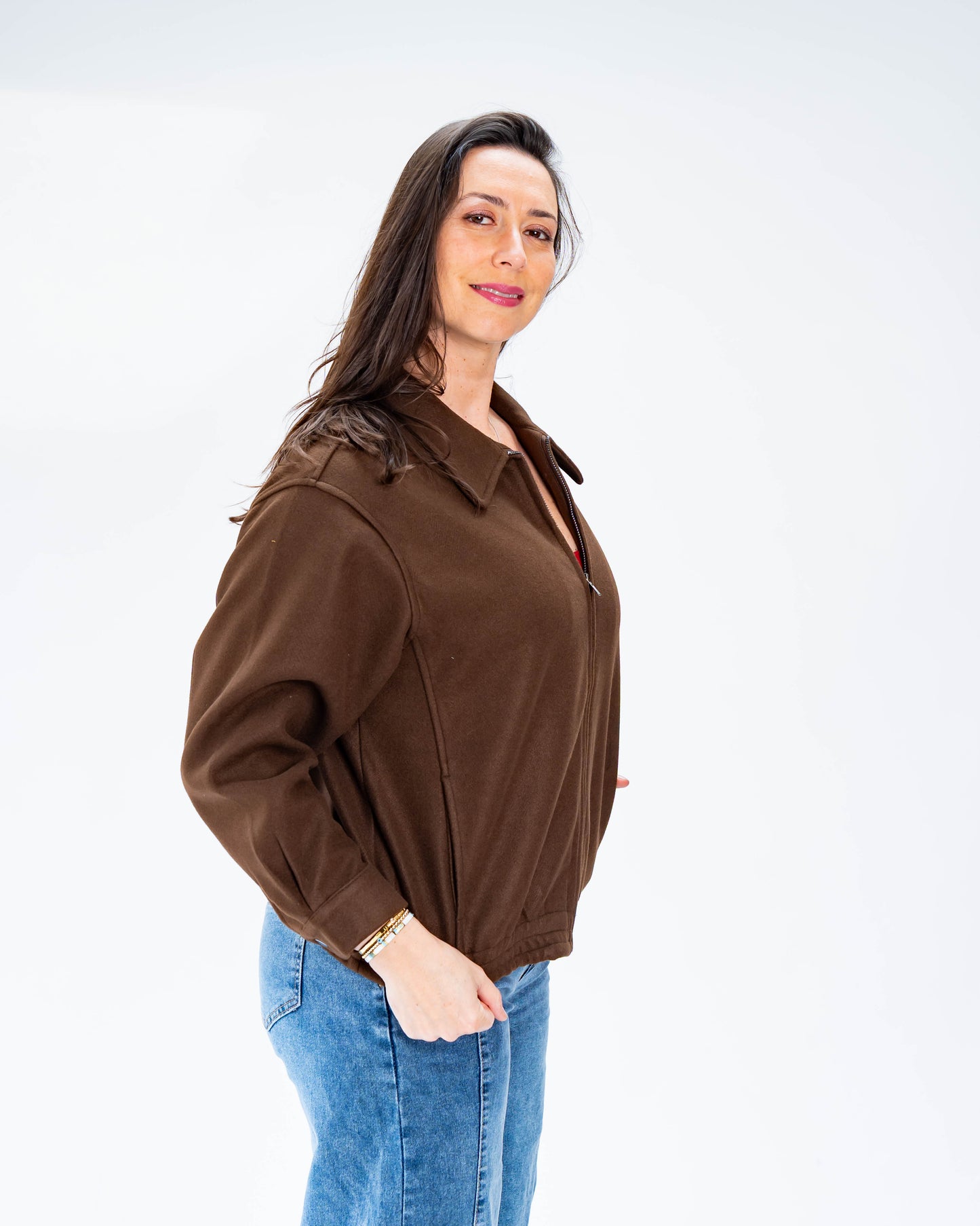 Chaqueta Paño Brenda Café