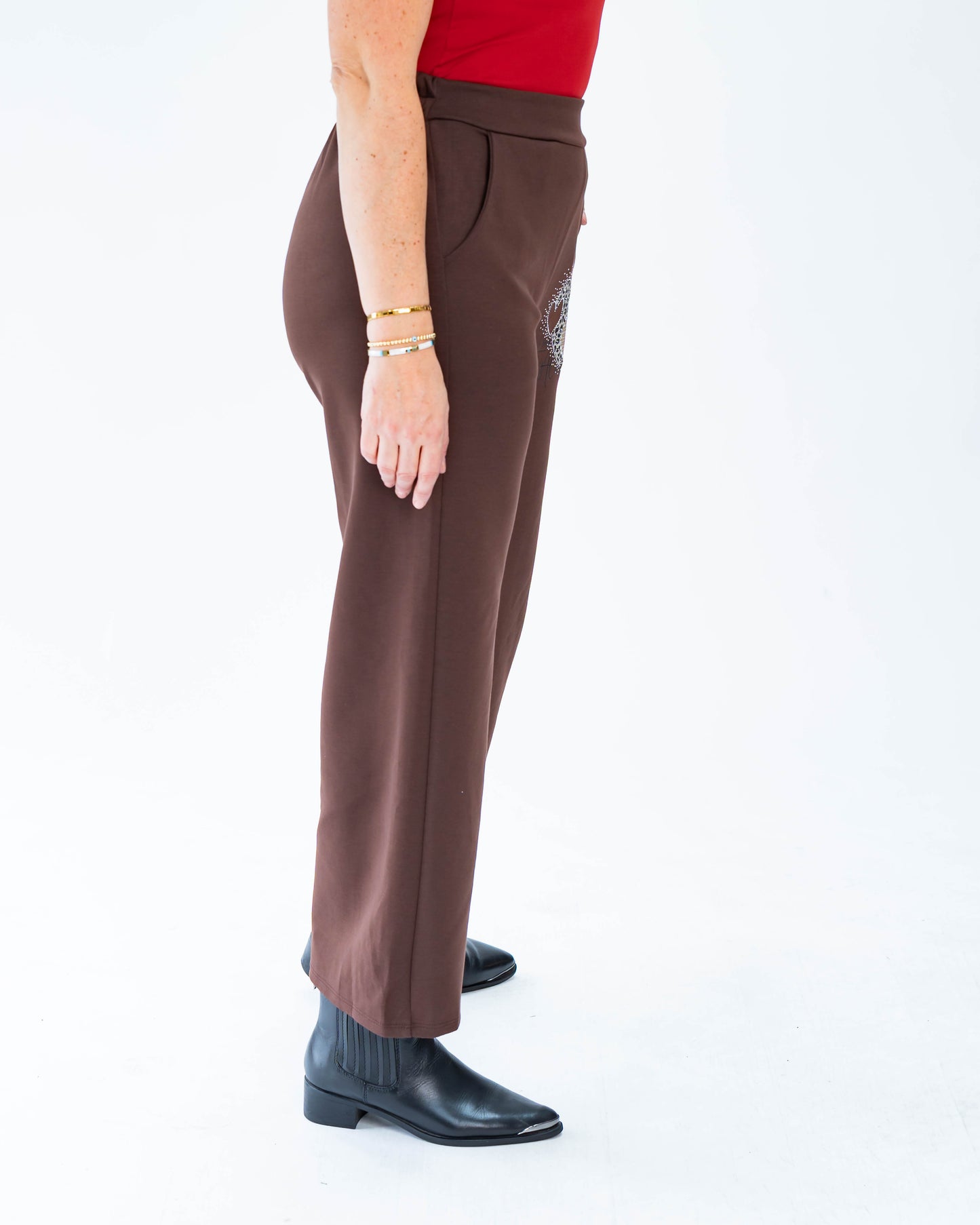 Pantalón Buzo Triple Print Café