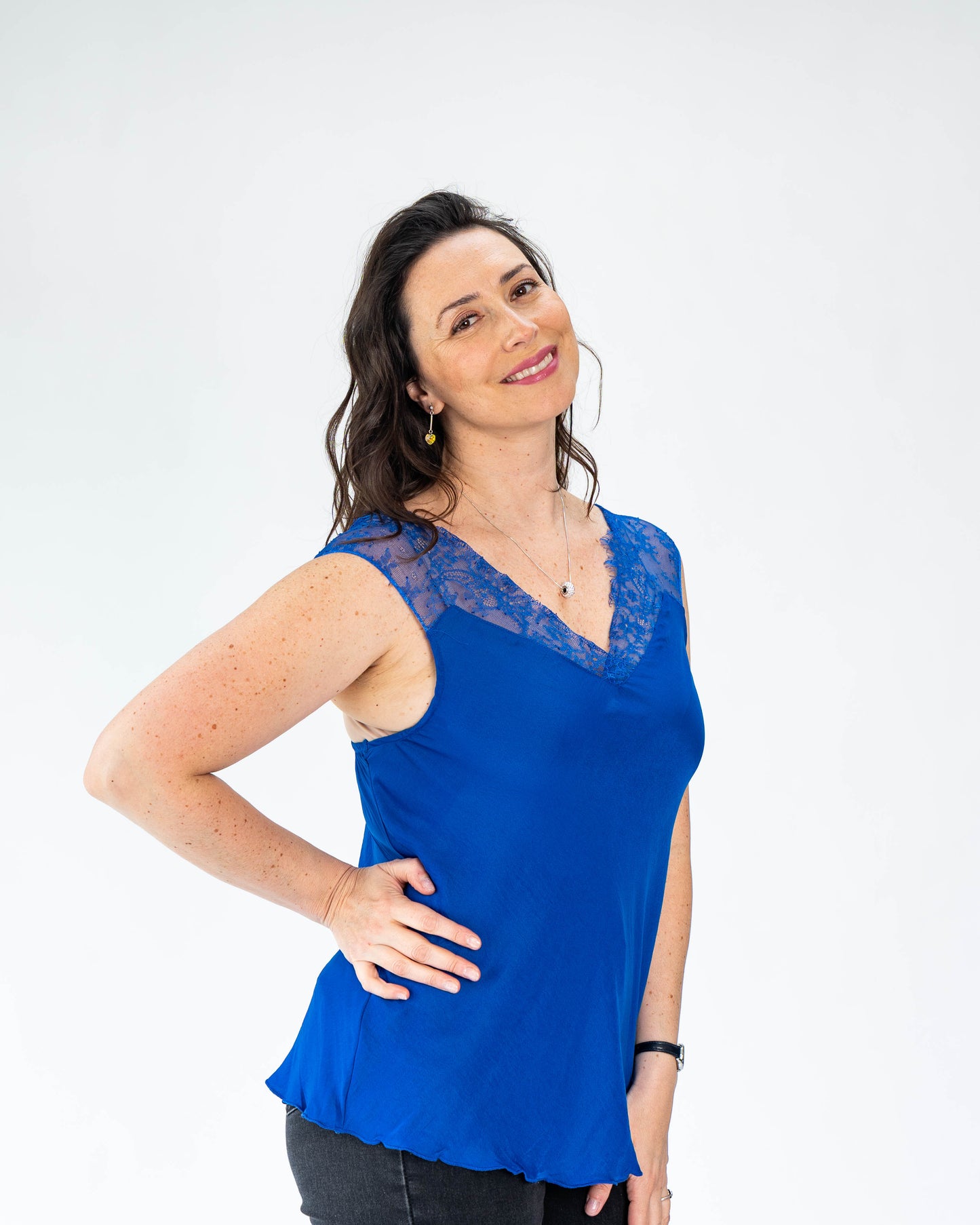 Lencero Encaje Angelina Azul