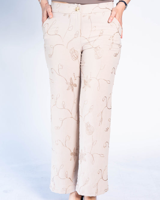 Pantalón Alejandro Flores Beige