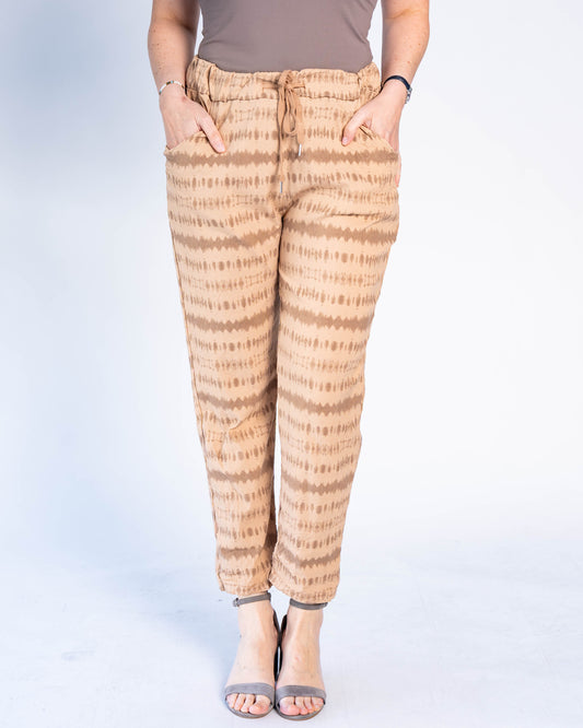 Jogger Italiano Alice Líneas Café