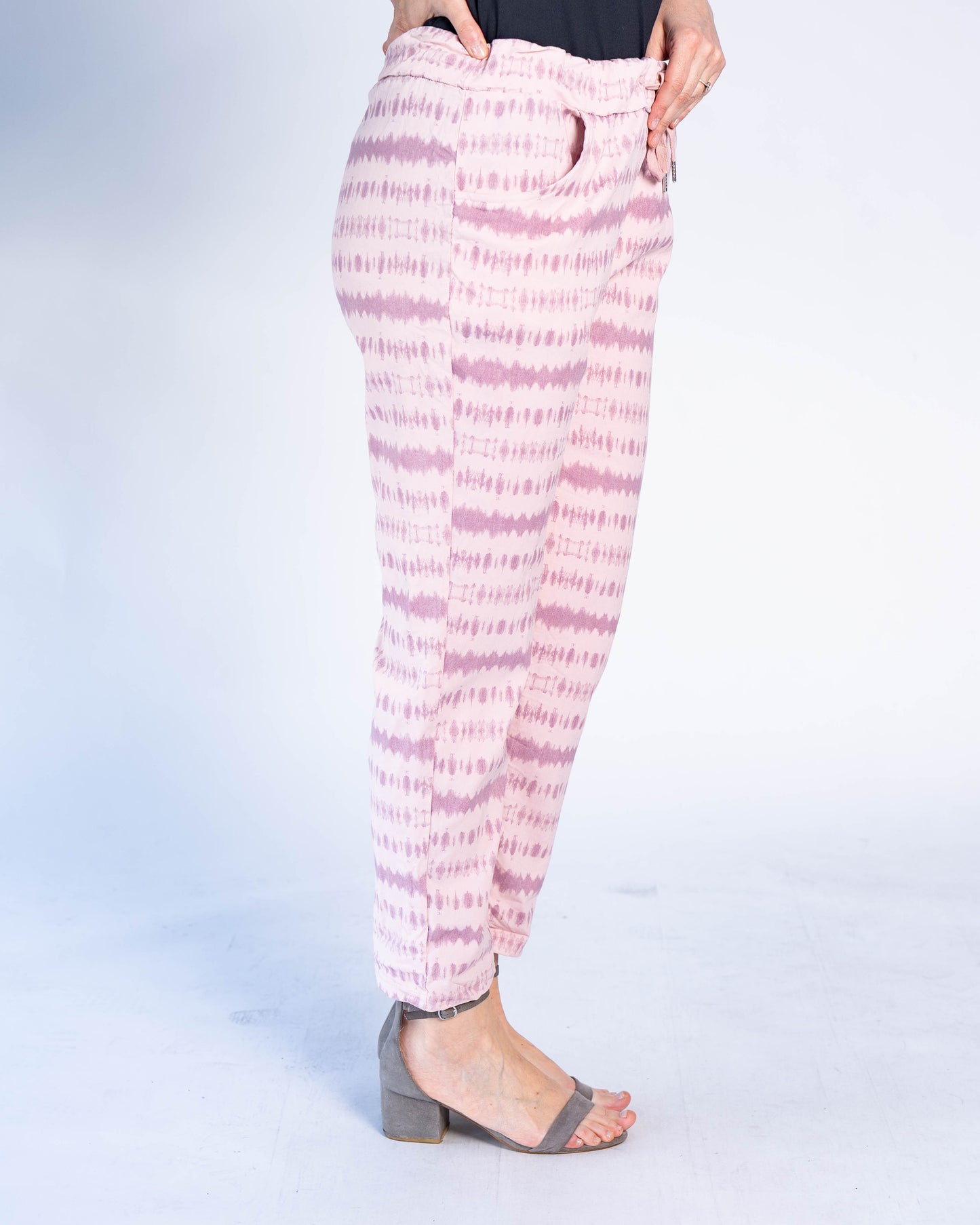 Jogger Italiano Alice Líneas Rosado