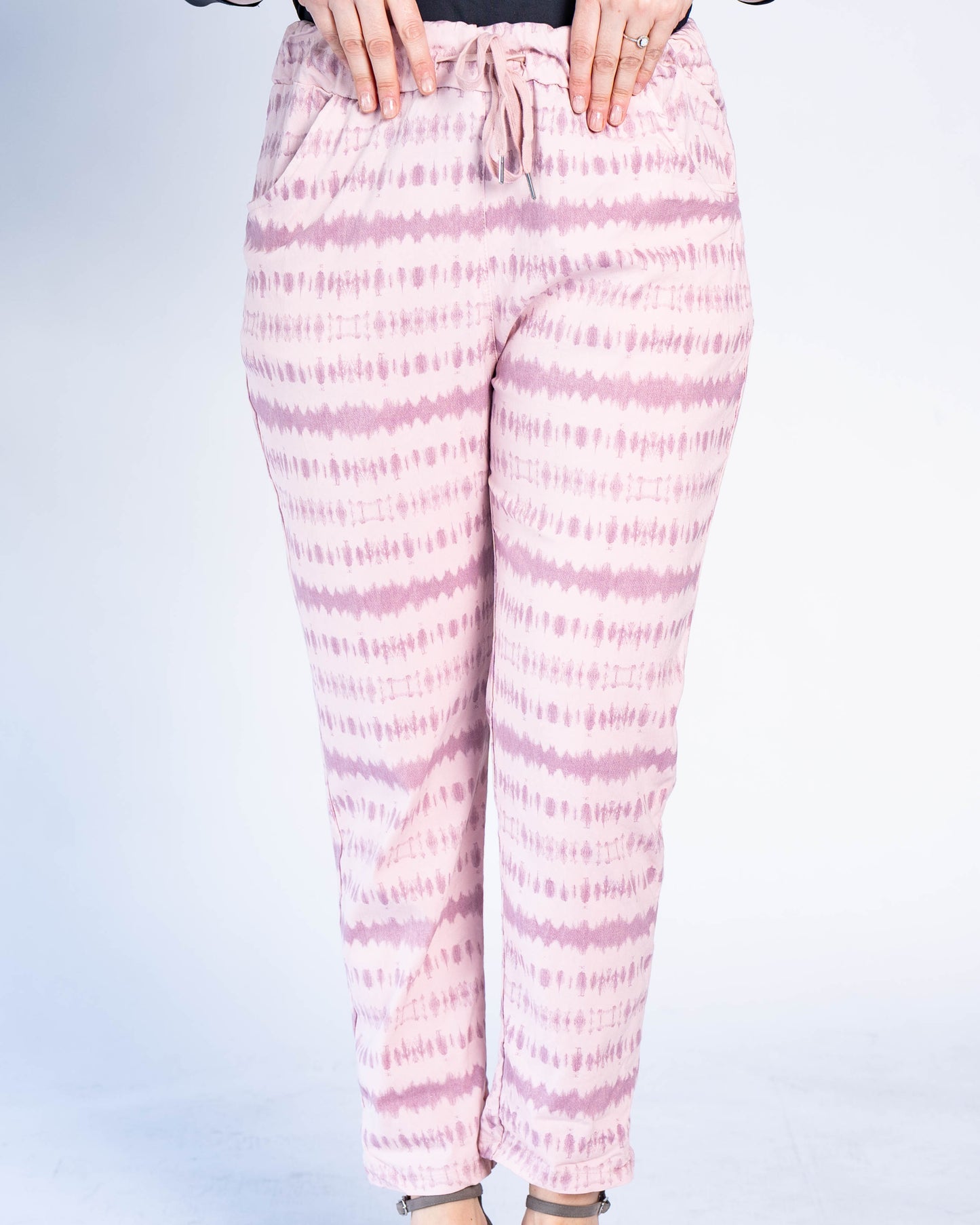 Jogger Italiano Alice Líneas Rosado