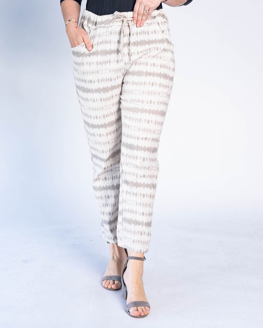 Jogger Italiano Alice Líneas Blanco