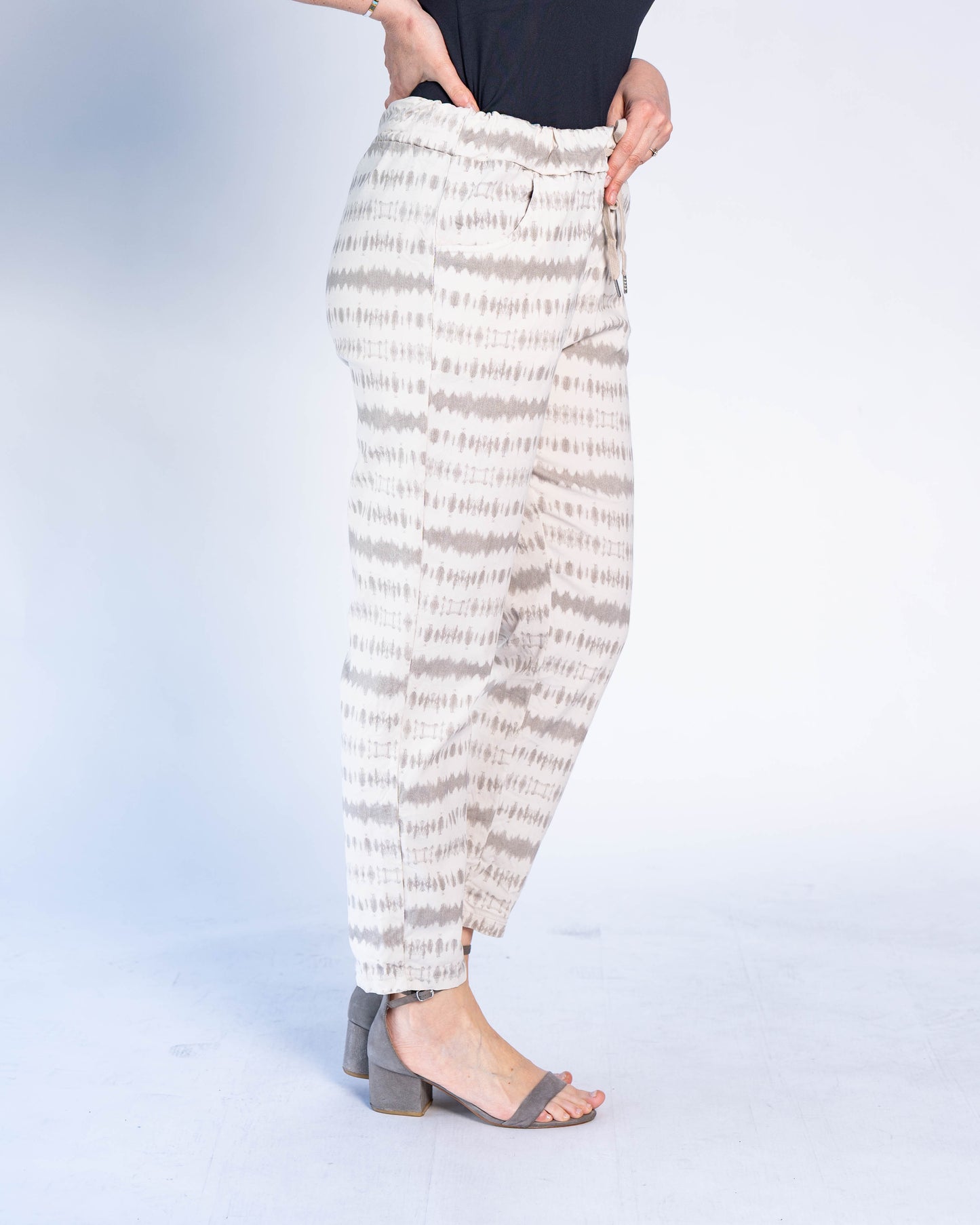 Jogger Italiano Alice Líneas Blanco