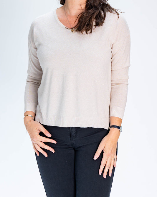 Sweater Julieta Lurex Beige