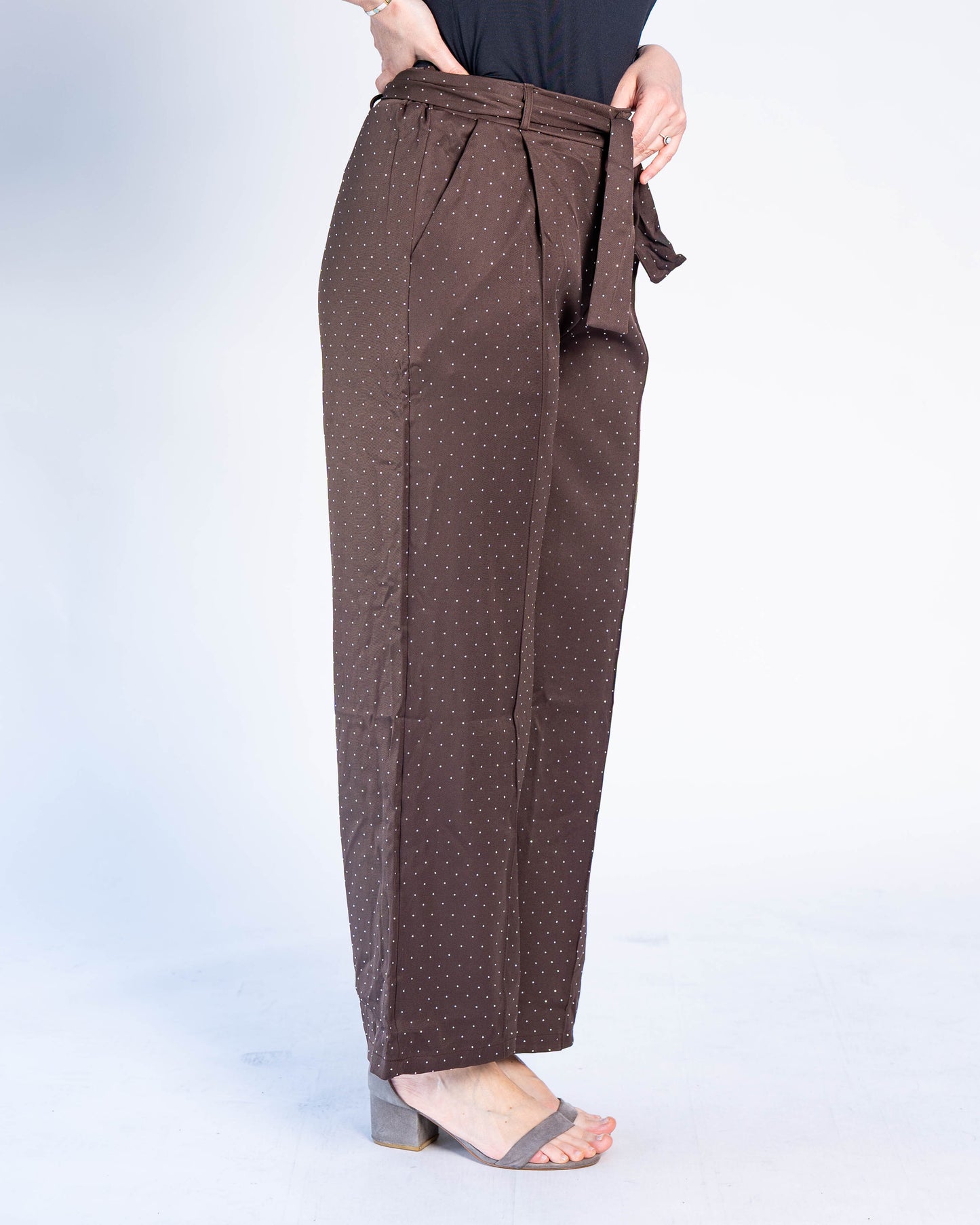 Pantalón Trinidad Brillos Café