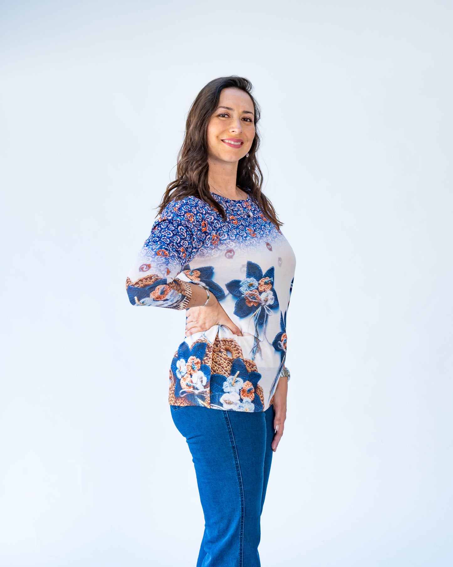 Sweater Hilo Estampado Crochet