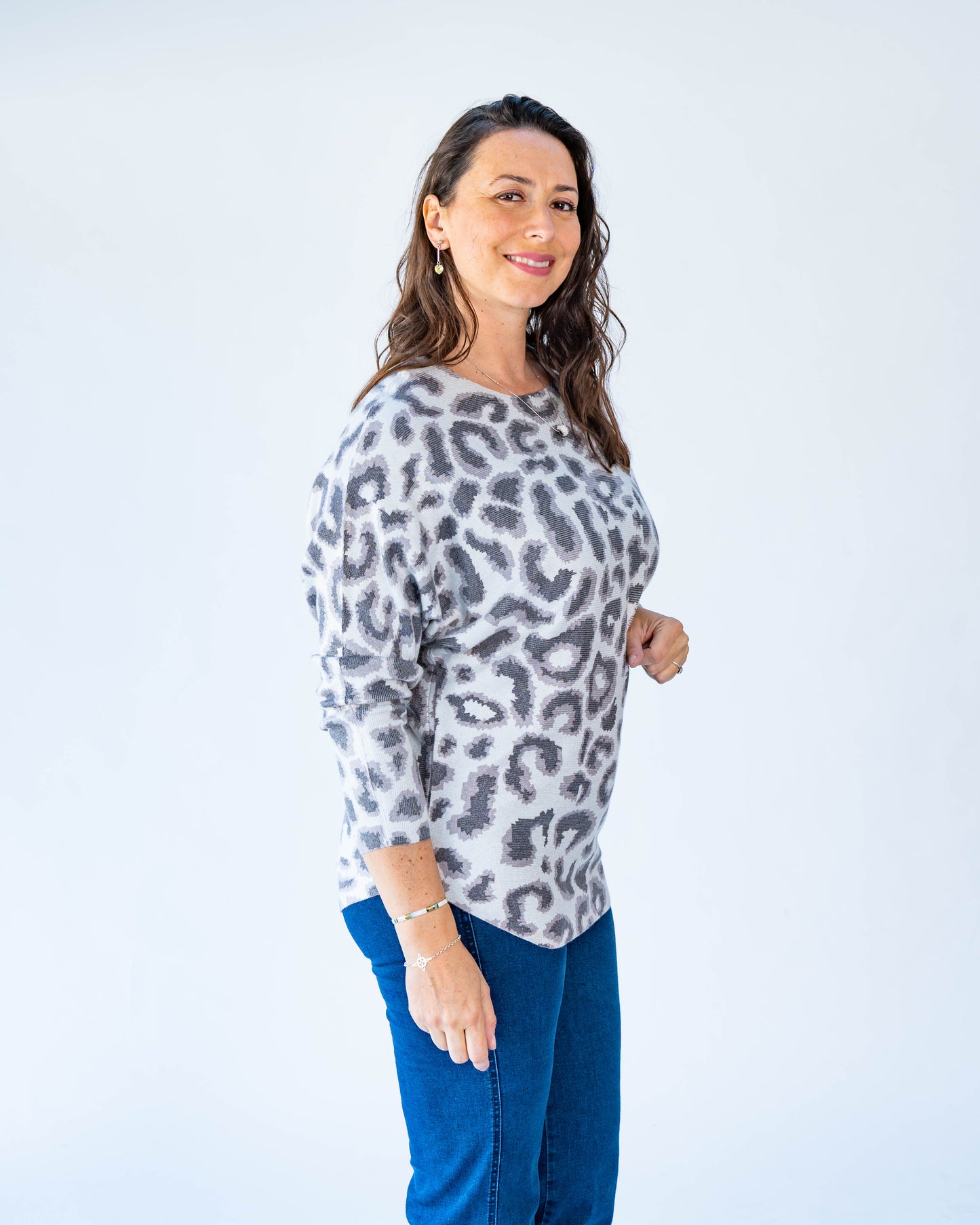Sweater Print Brillitos Gris