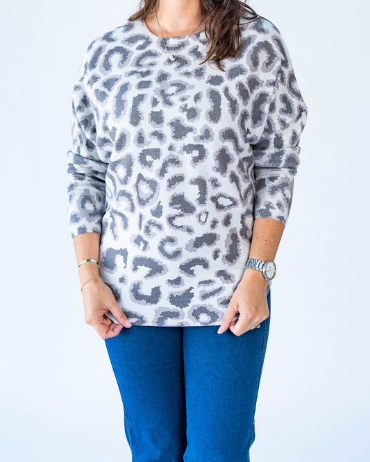 Sweater Print Brillitos Gris