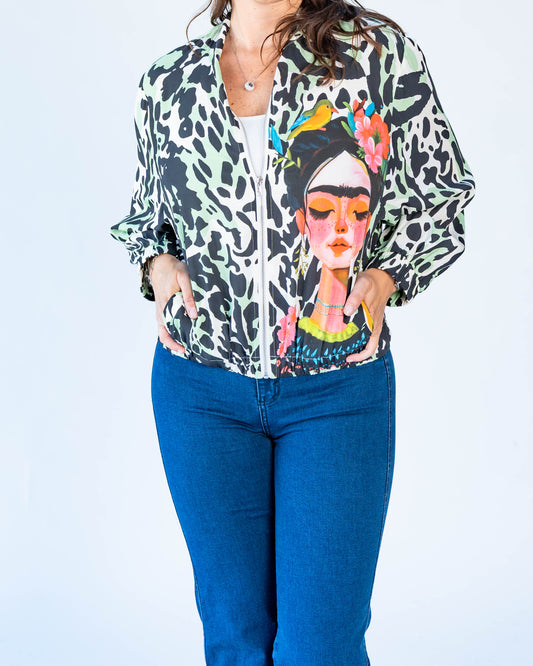 Chaqueta Bomber Frida Verde