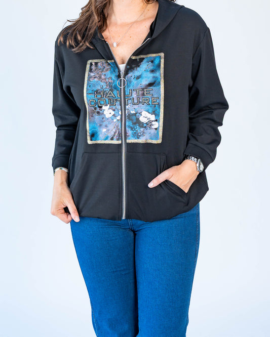 Polerón Estampado Haute Negro