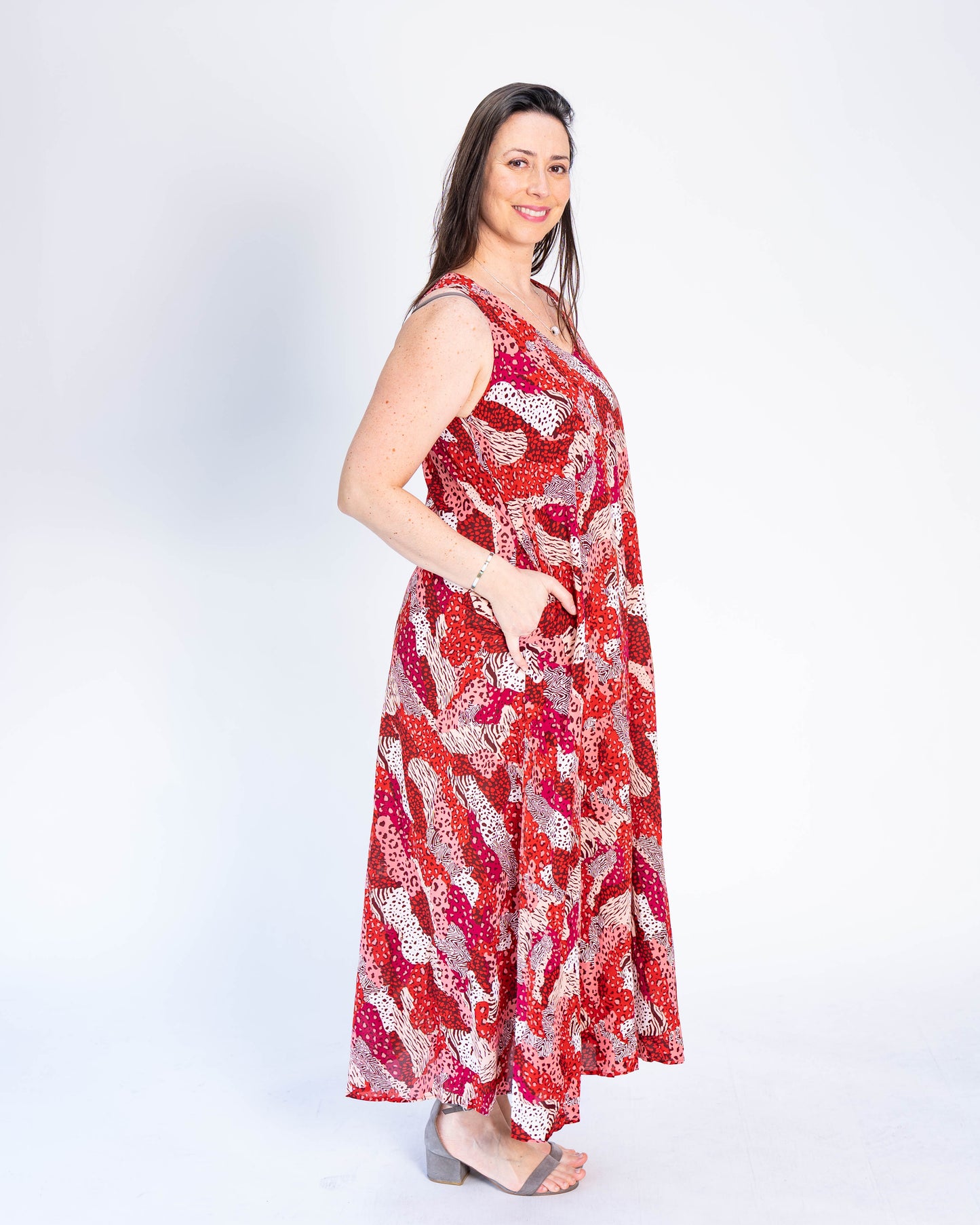 Vestido Triple Print Rojo