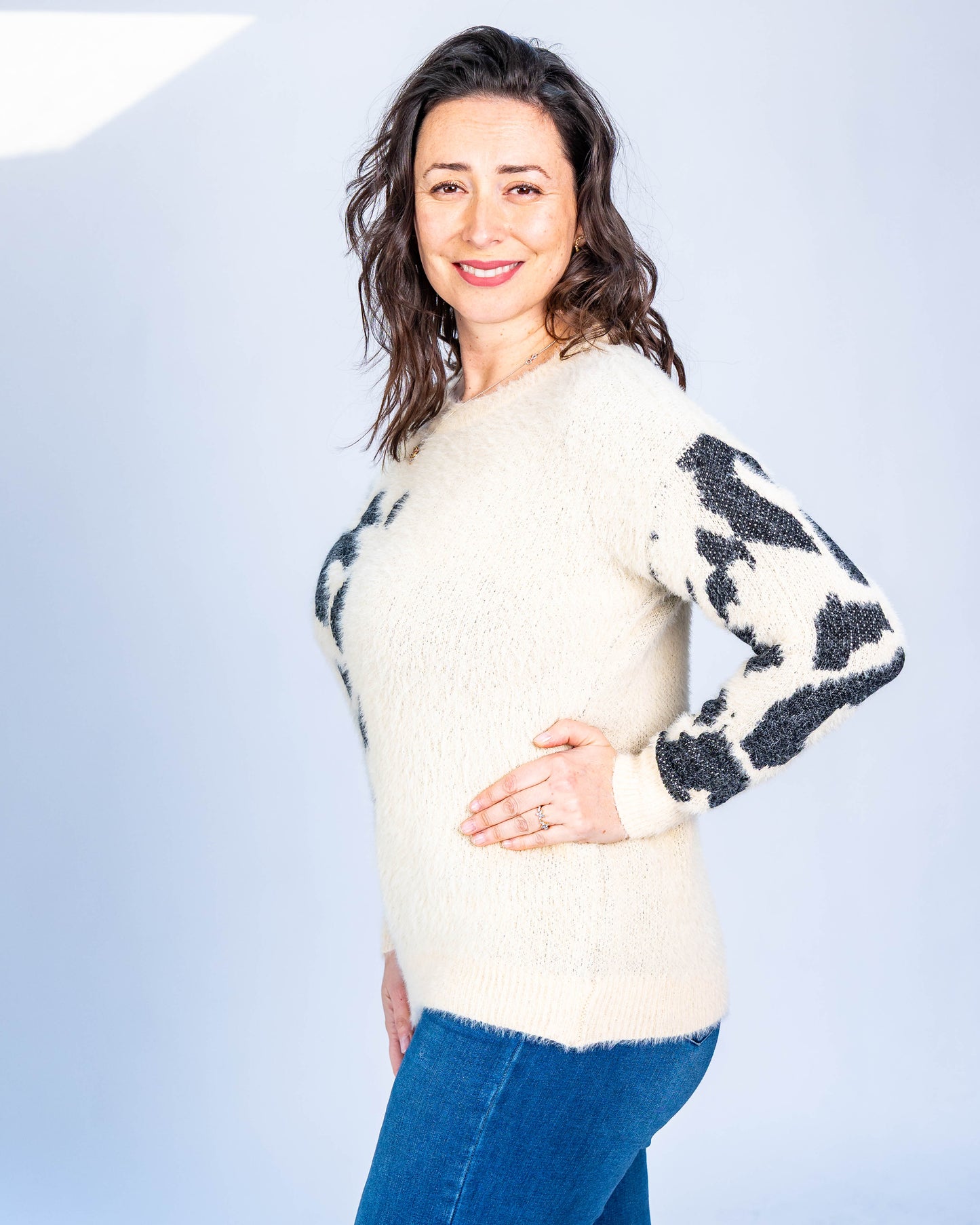 SWEATER LAURA PRINT BLANCO