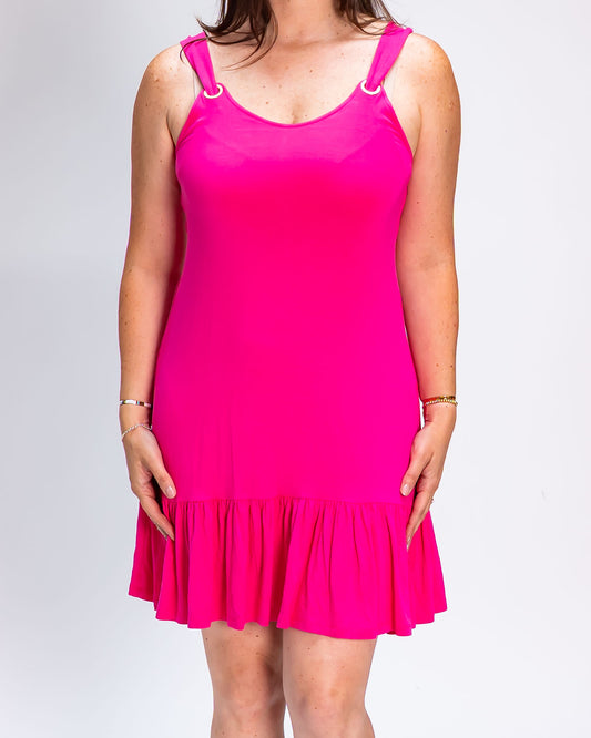 Vestido Liso Liliana Fucsia