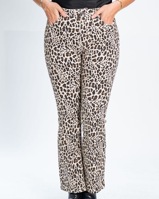 Jeans Flare Leopardo