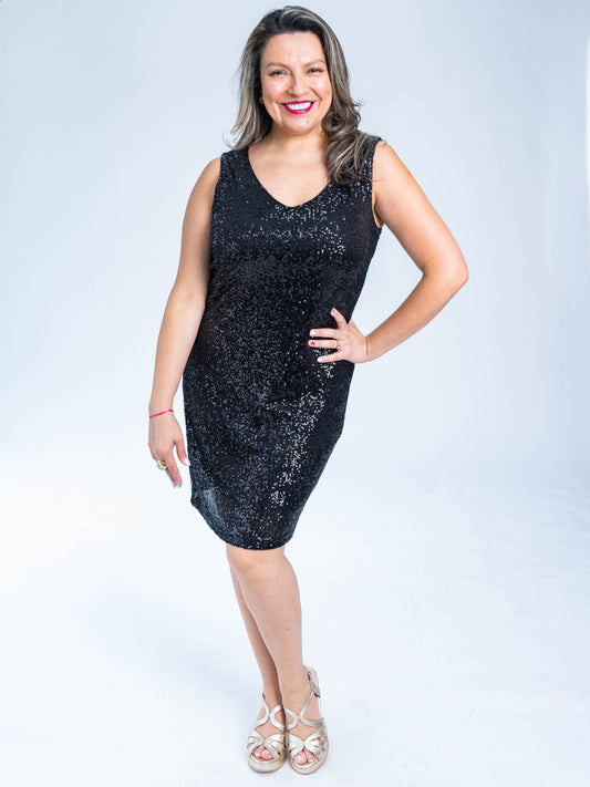Vestido Lentejuelas Party Negro