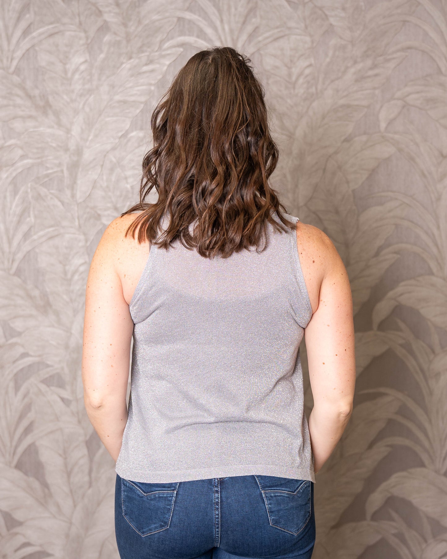POLERA HILO PRINT CHLOE PLATEADO