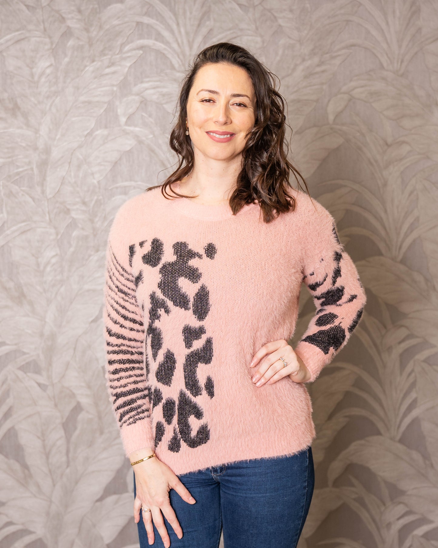 SWEATER LAURA PRINT ROSADO
