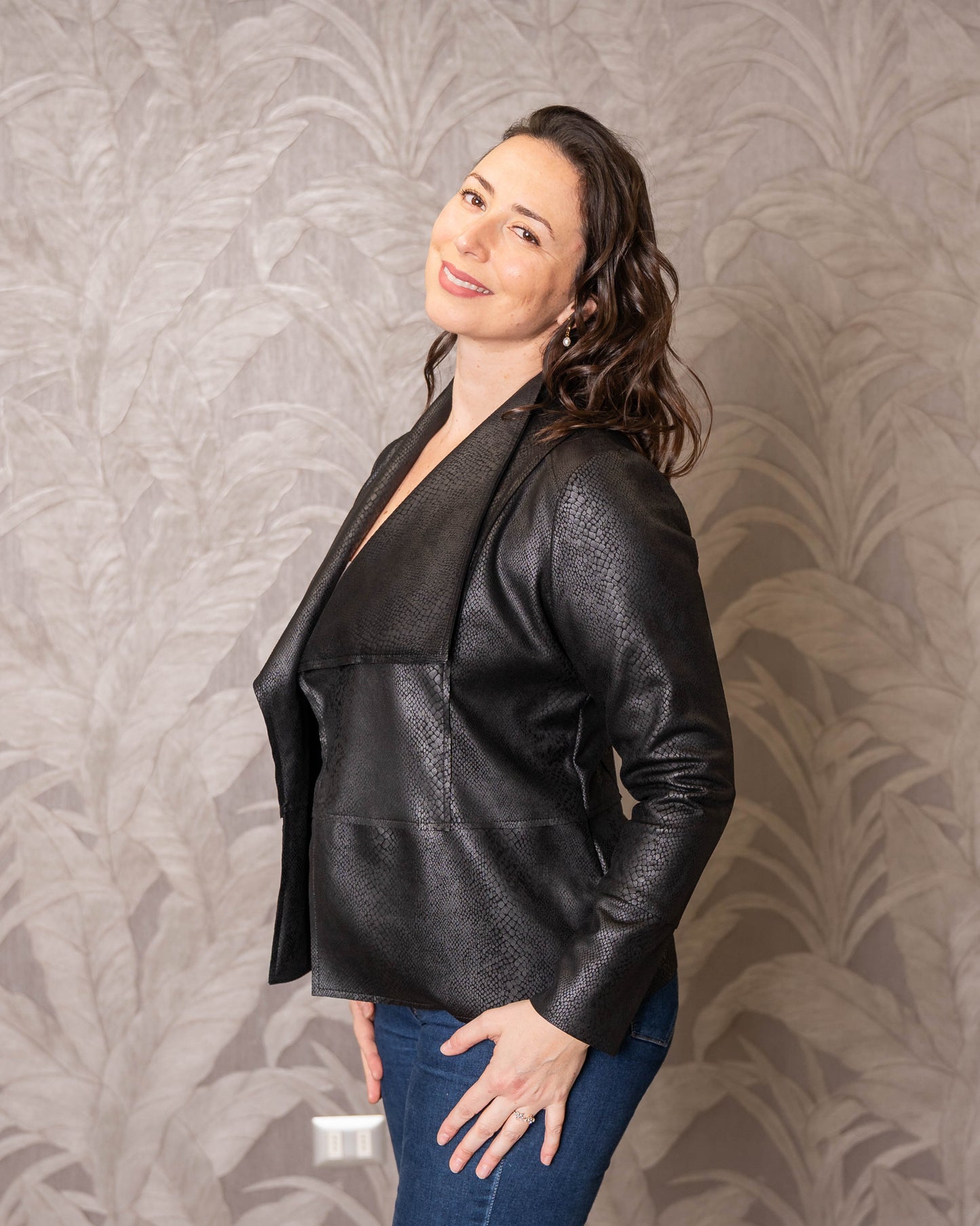 CHAQUETA PITON NEGRO