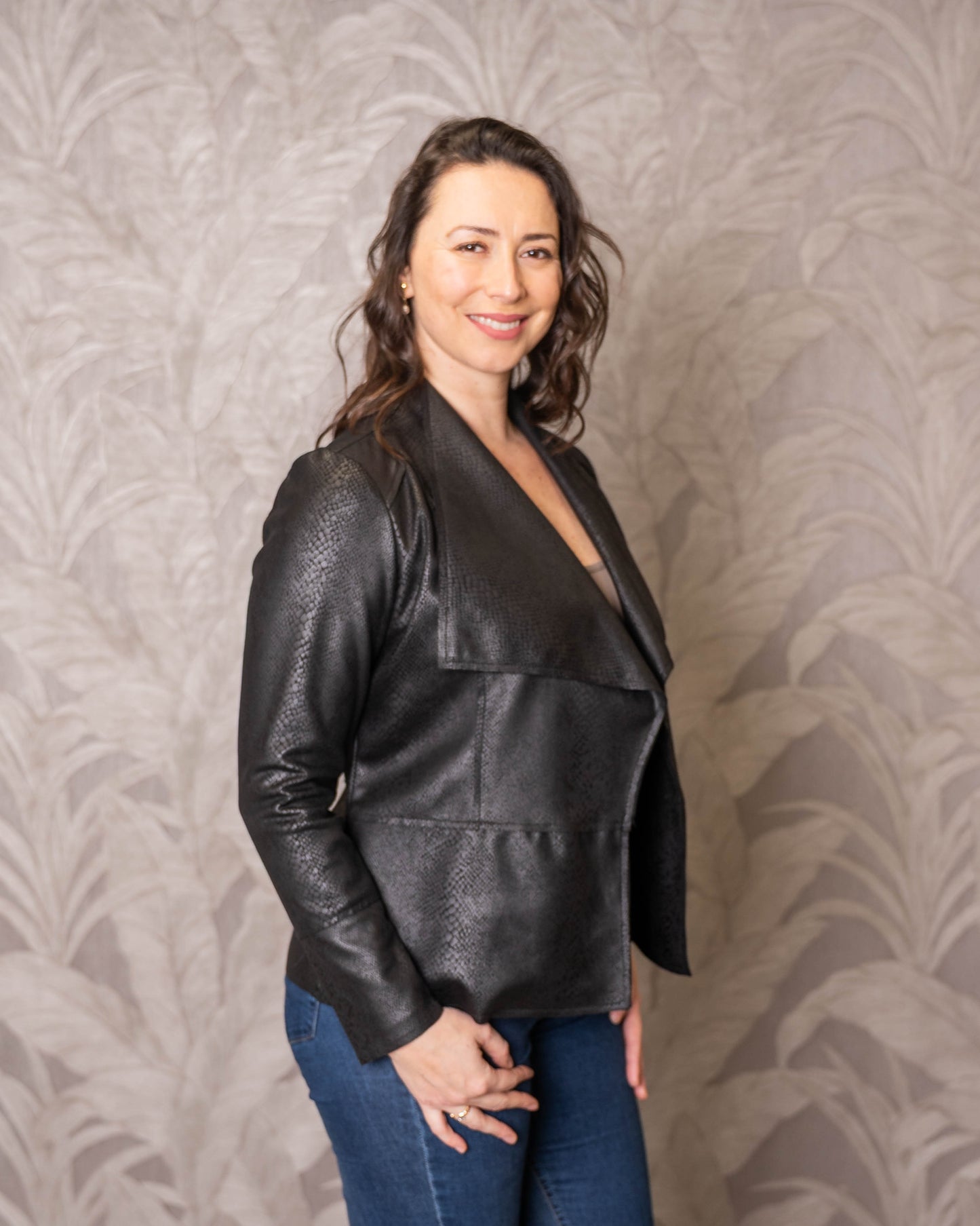 CHAQUETA PITON NEGRO