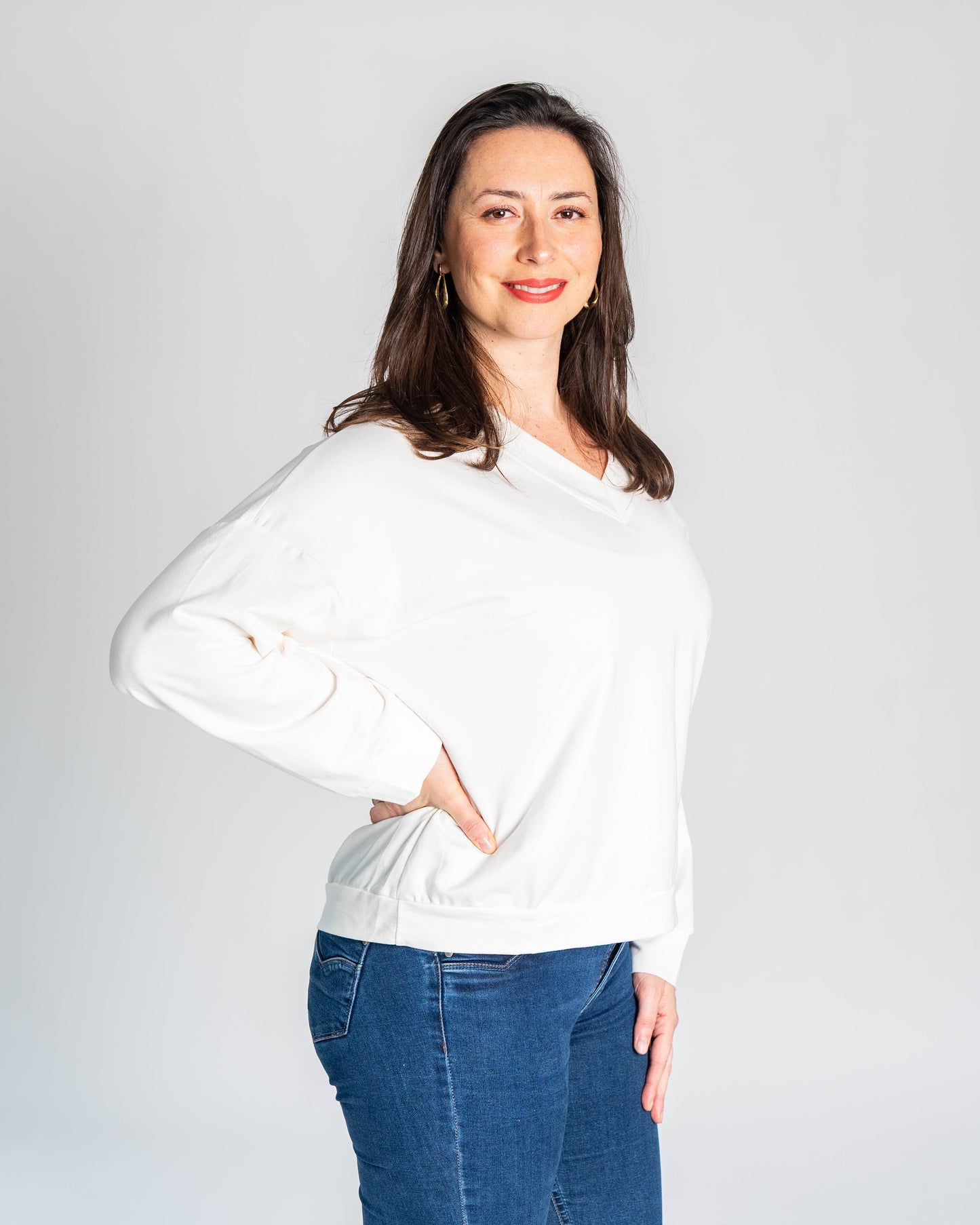 Polerón Cuello v Blanco