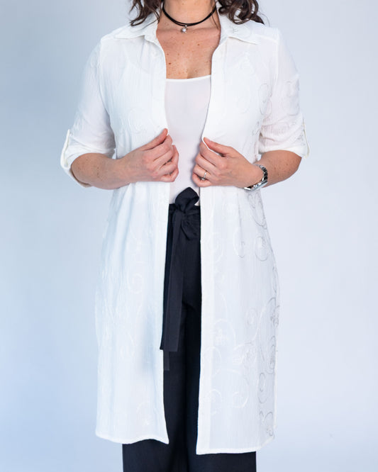 Blusón Mariana Flores Blanco