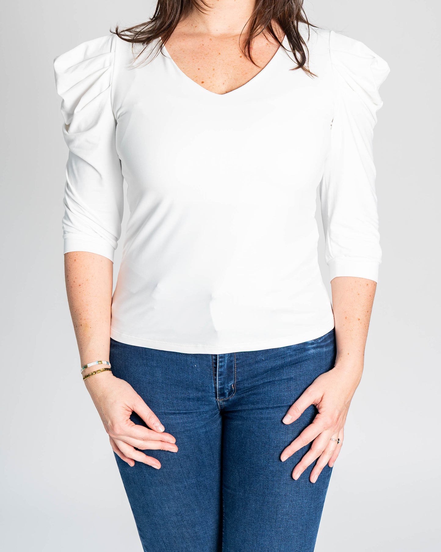 POLERA MANGA PRINCESA BLANCA