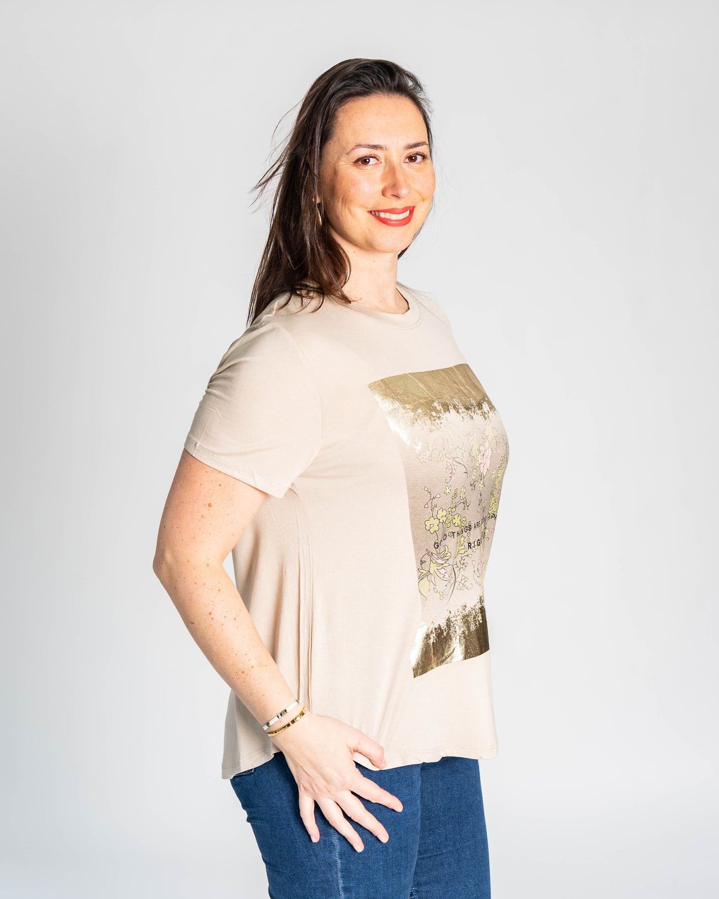 POLERA GOOD THINGS BEIGE