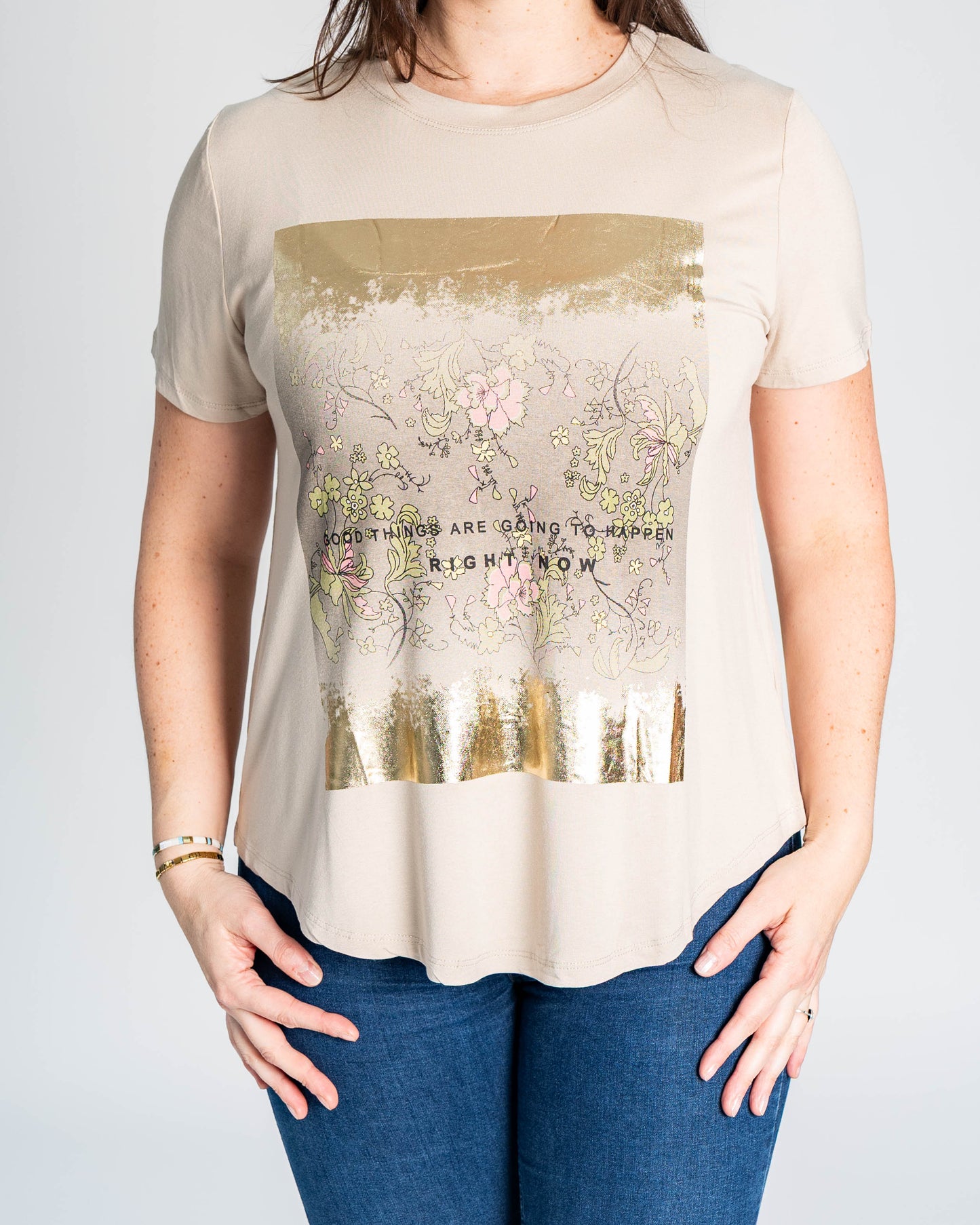 POLERA GOOD THINGS BEIGE