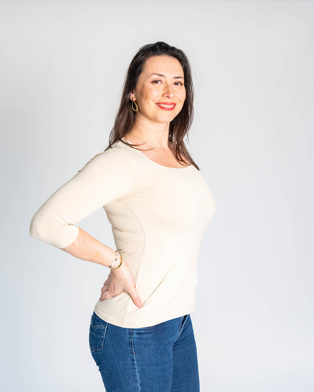 Polera Básica Carolina Beige