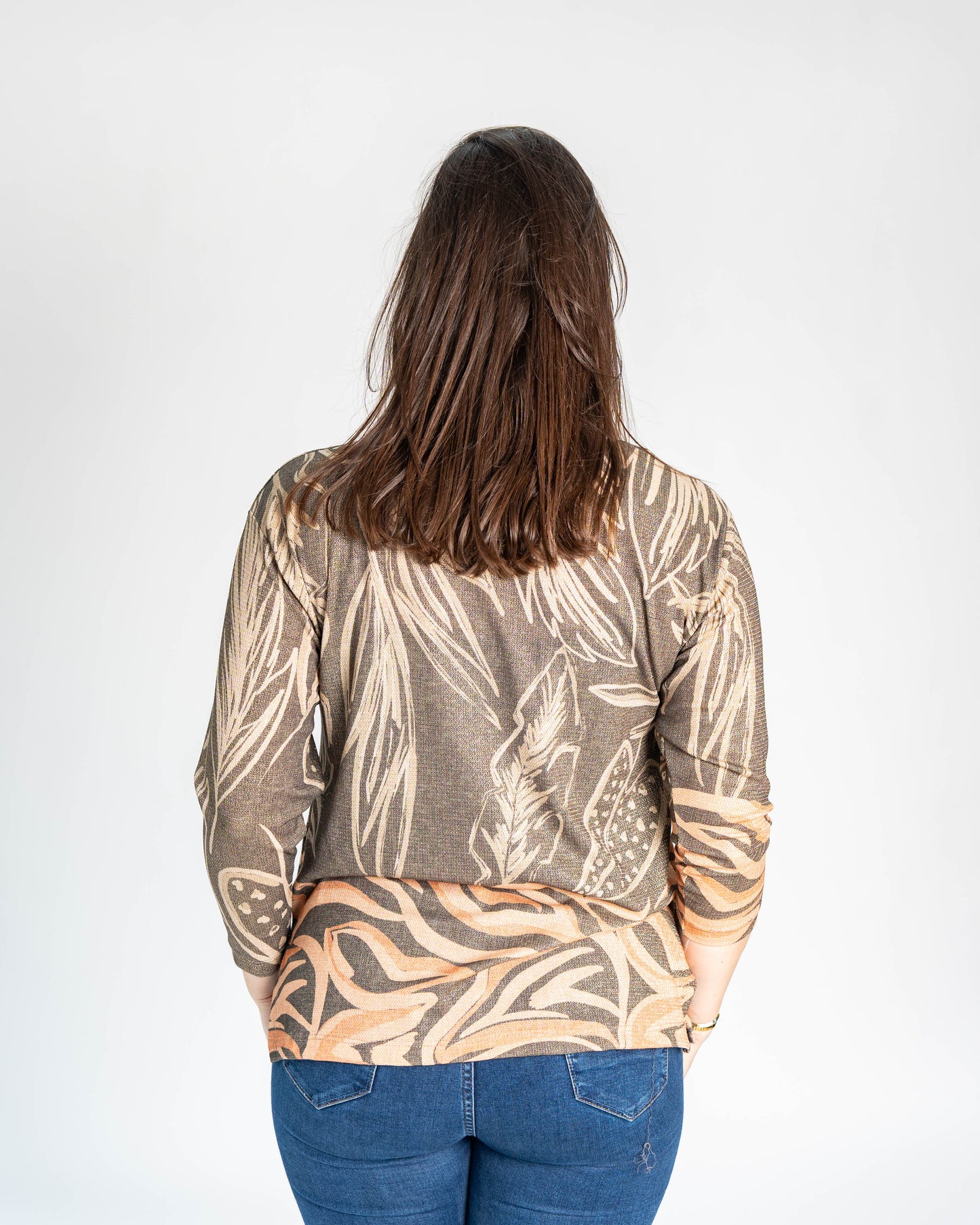 POLERA MAGNETICA BRASIL DORADA/CAFE