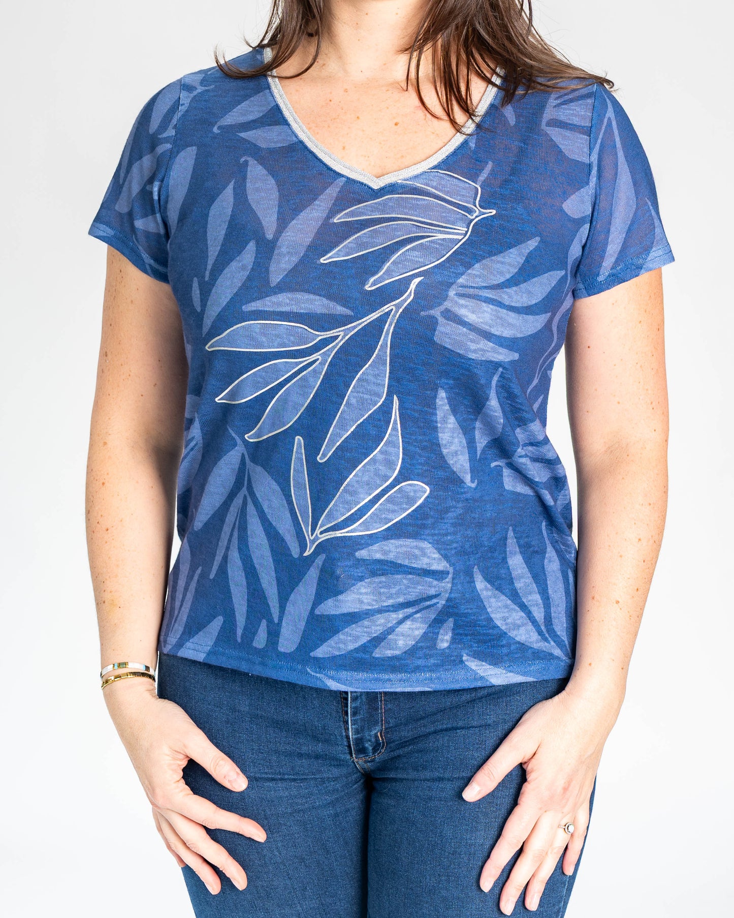 POLERA MATILDA PLATEADA AZUL