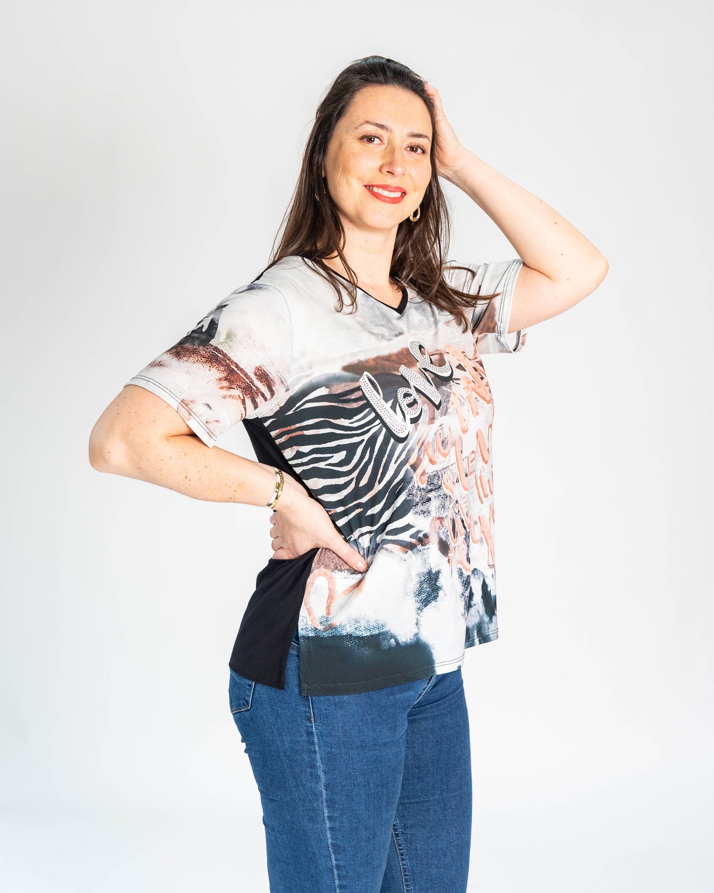 POLERA TAMARA LOVE NEGRO
