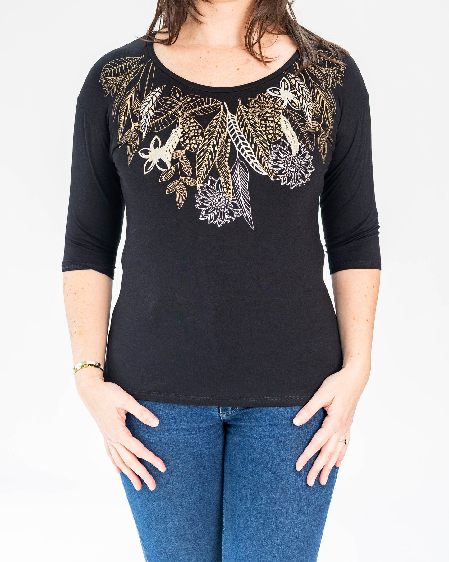 Polera Patricia Gold Negra