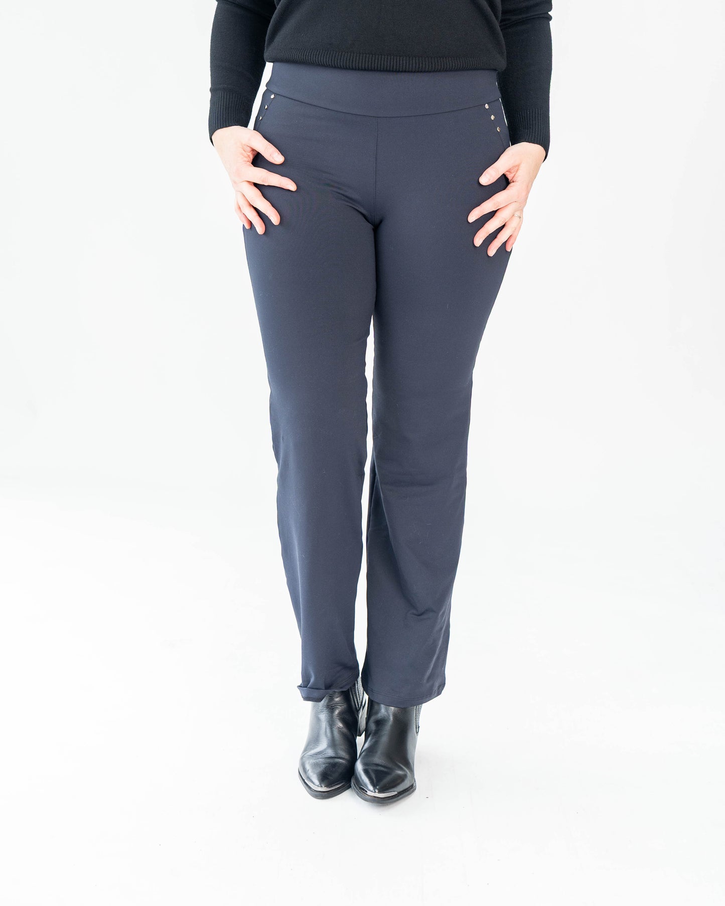CALZA RECTA LYCRA NEGRA