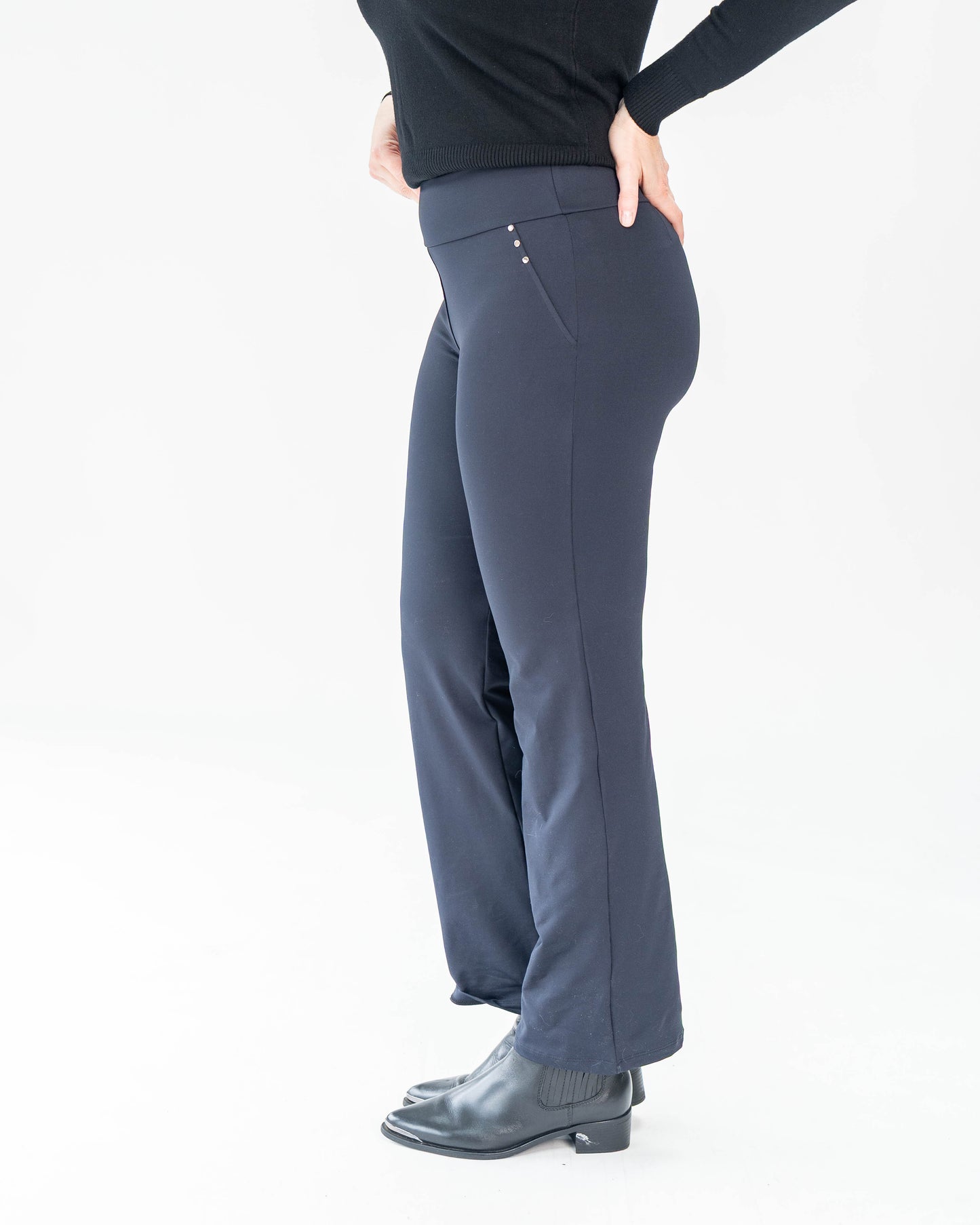 CALZA RECTA LYCRA NEGRA