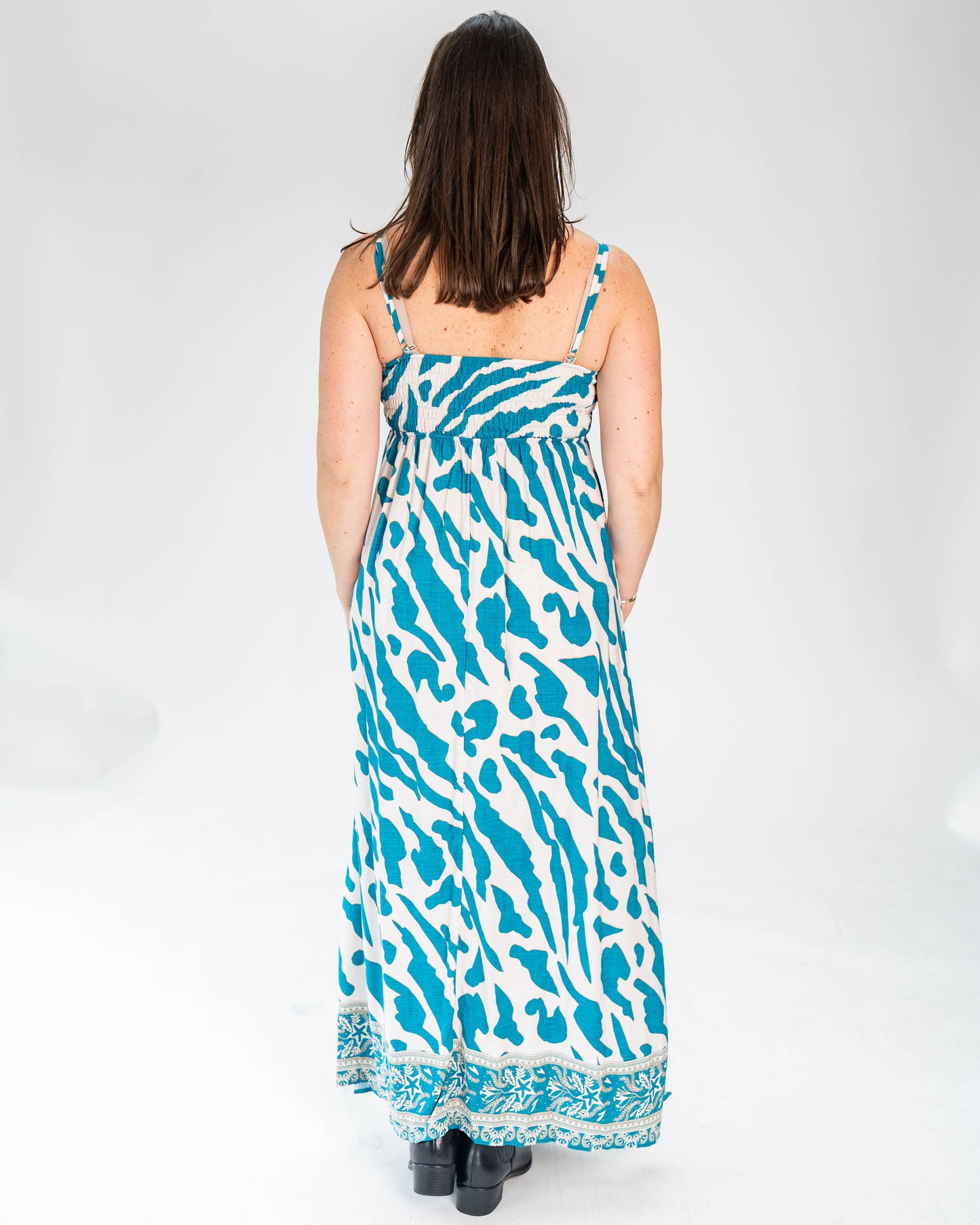 Vestido BR Diseño Anabella Turquesa