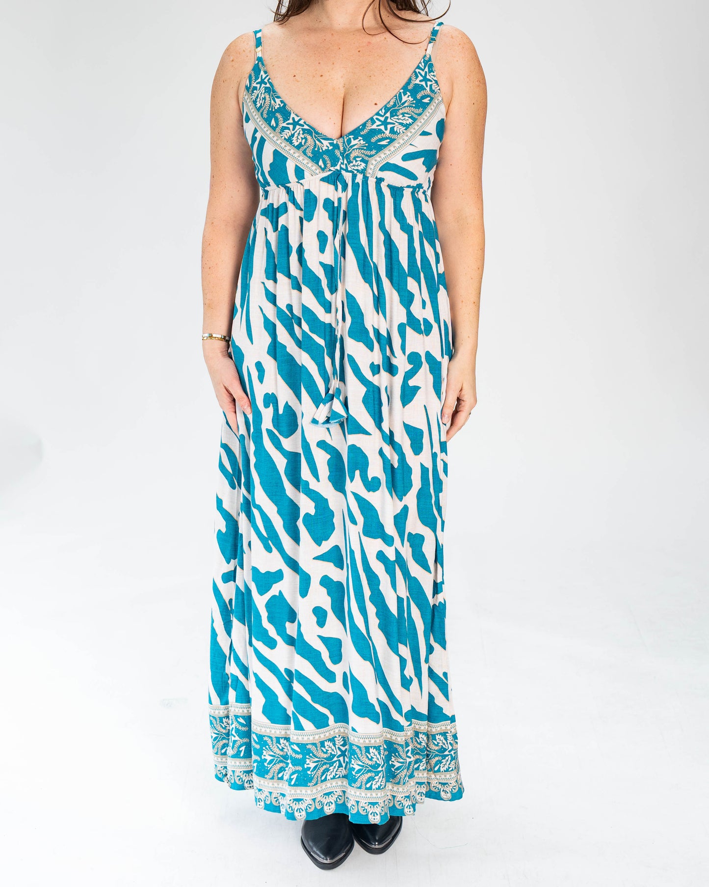 Vestido BR Diseño Anabella Turquesa