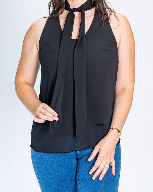 Blusa Cuello V Vicky Negro