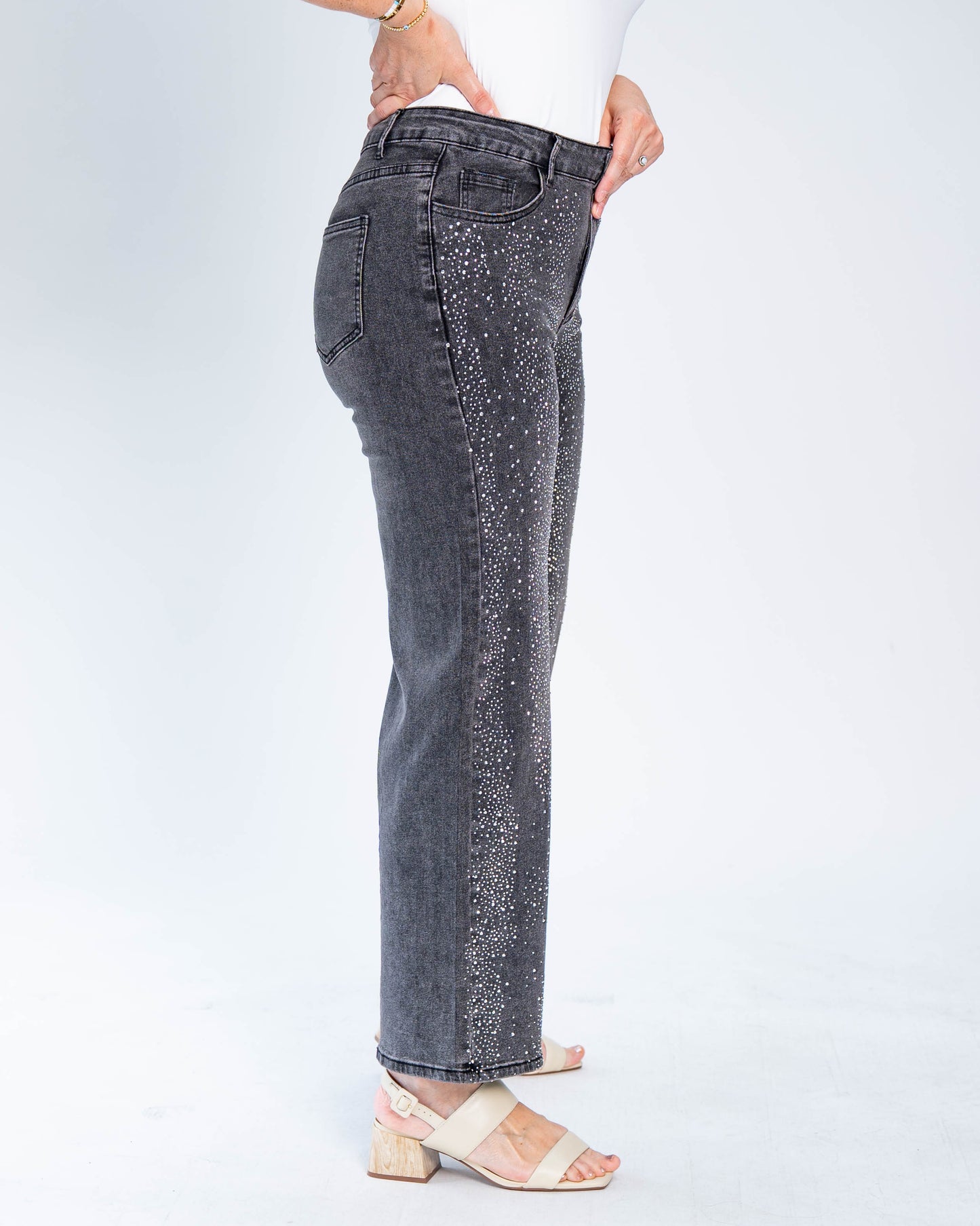 Jeans Brillos Jorge Gris