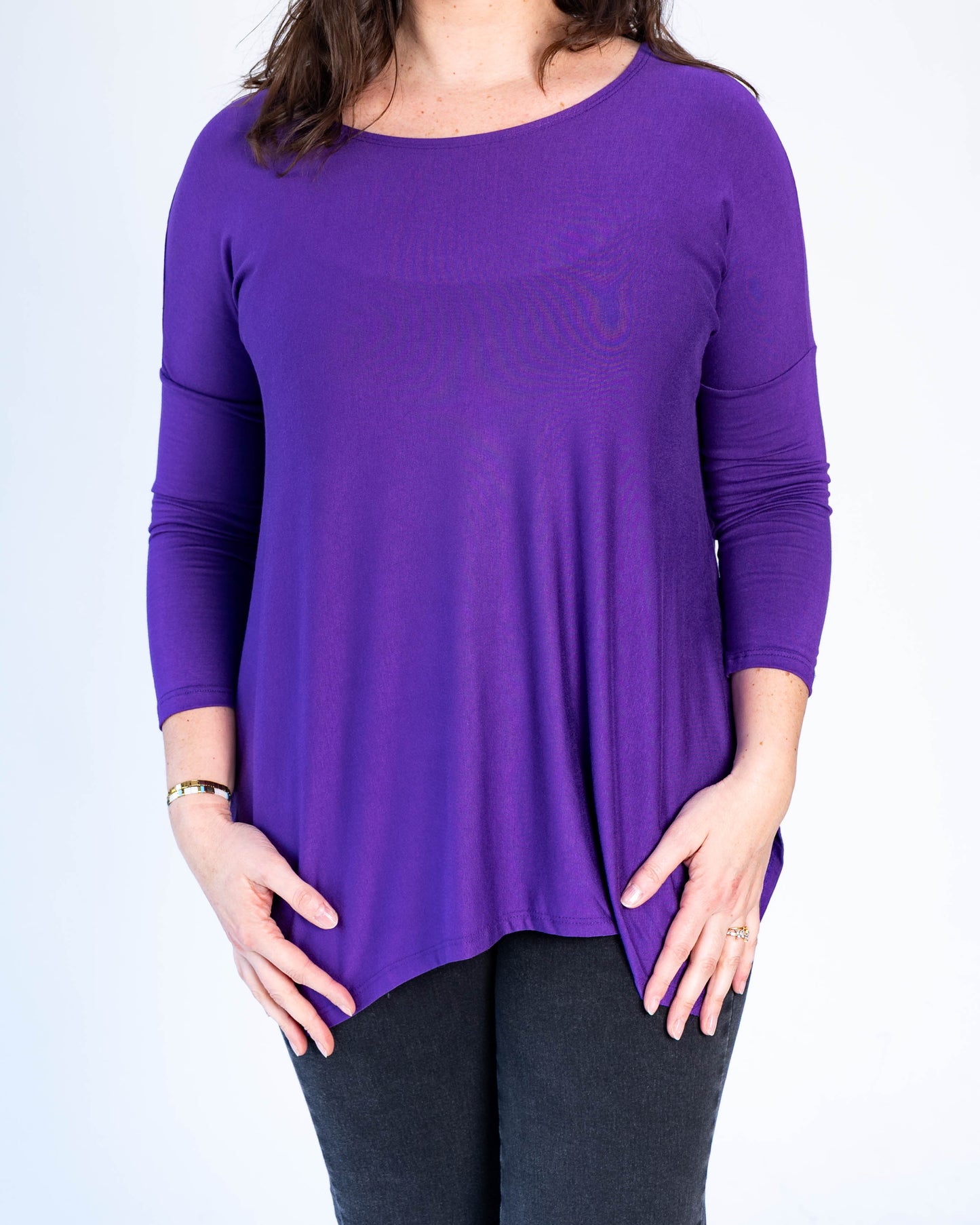 Polera básica cony morado