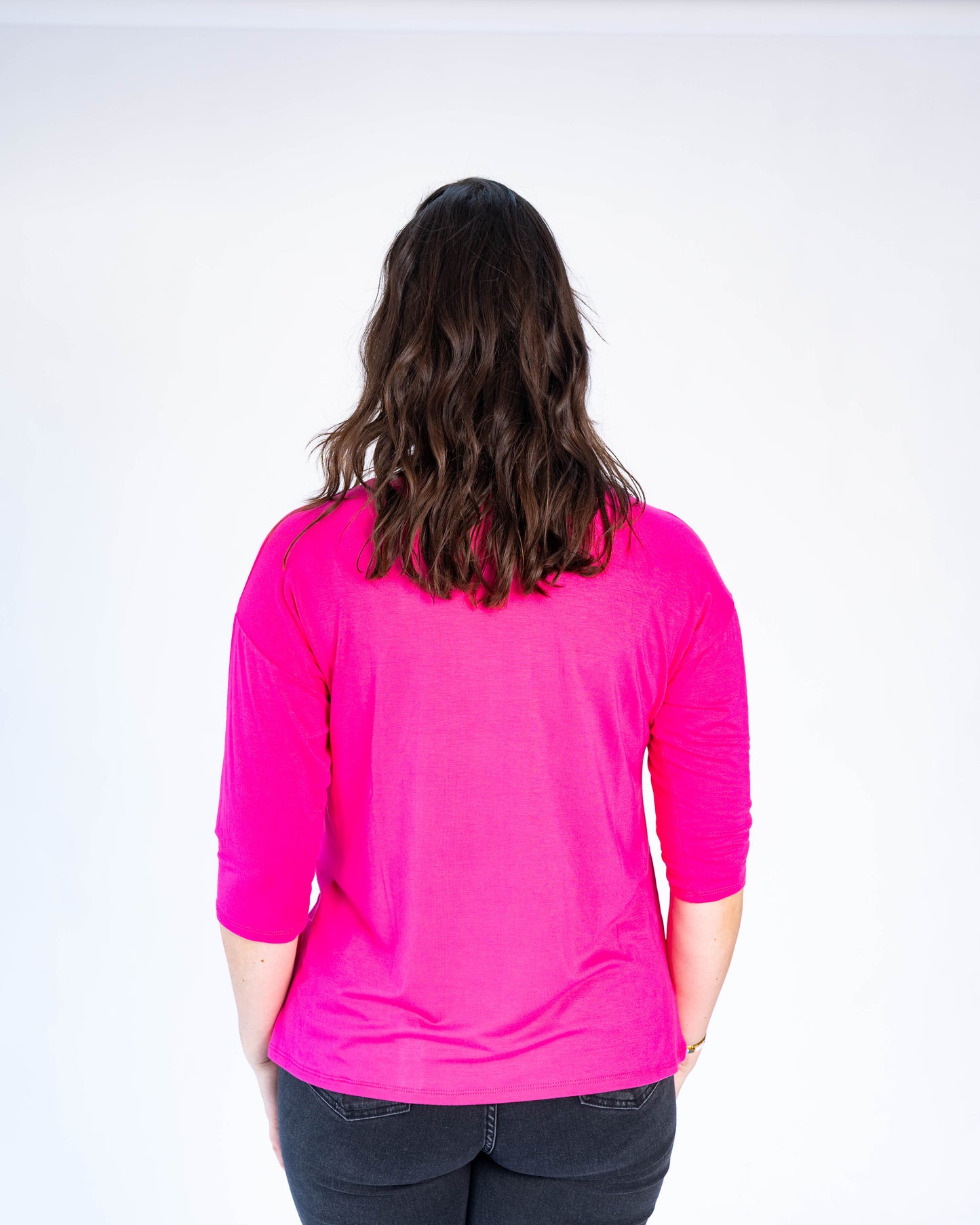 Polera flor fucsia