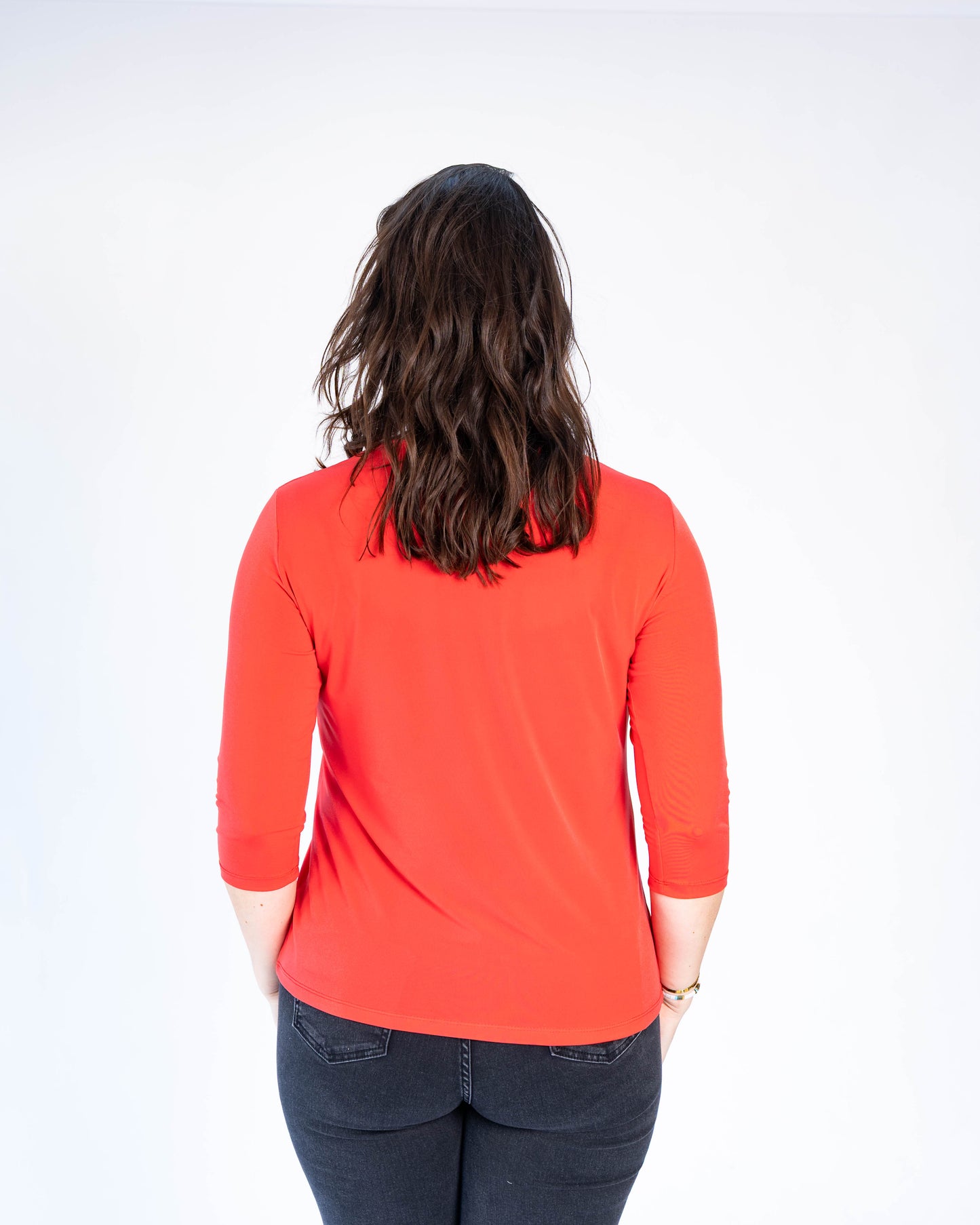 Polera good vibes coral