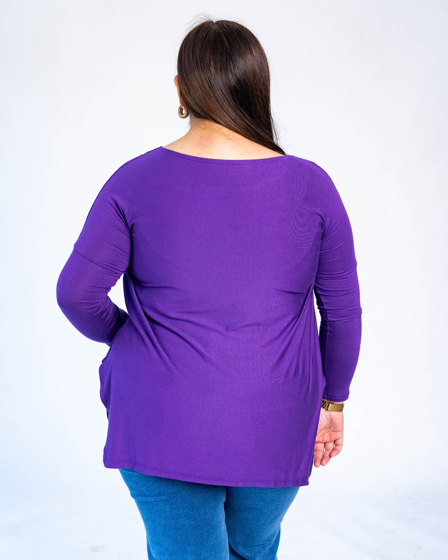 Polera Cony Manga Larga Morado