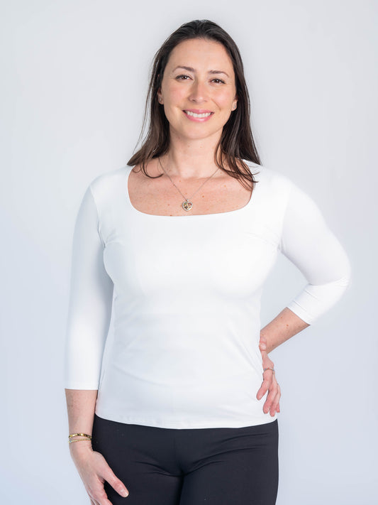 POLERA BASICA CAROLINA BLANCA
