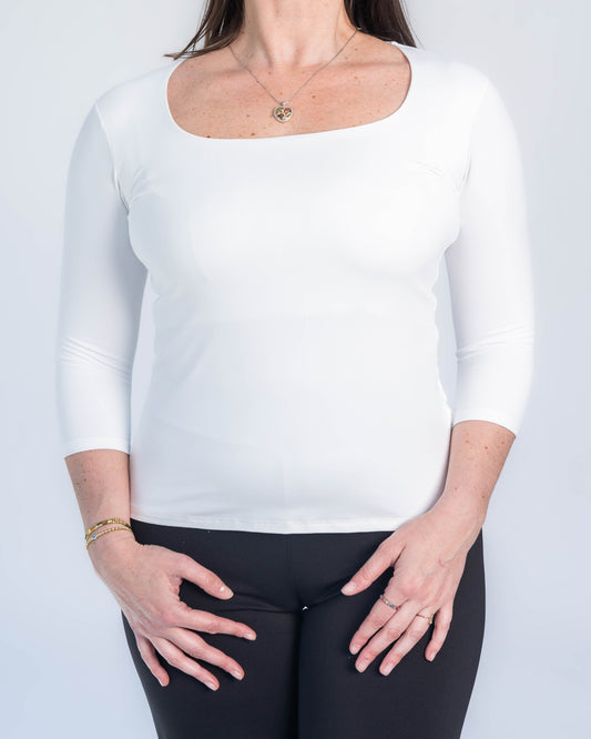 Polera Básica Carolina Blanca