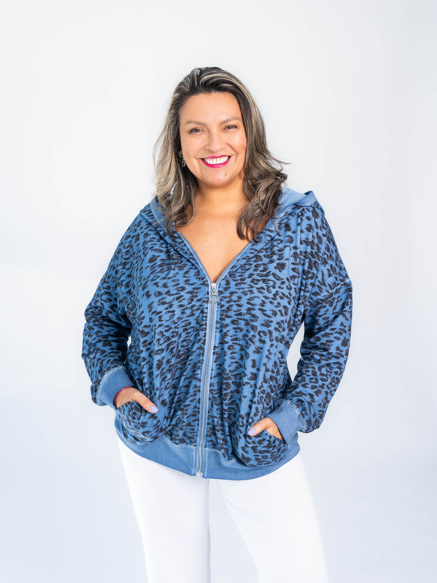 POLERON PRINT GABY AZUL