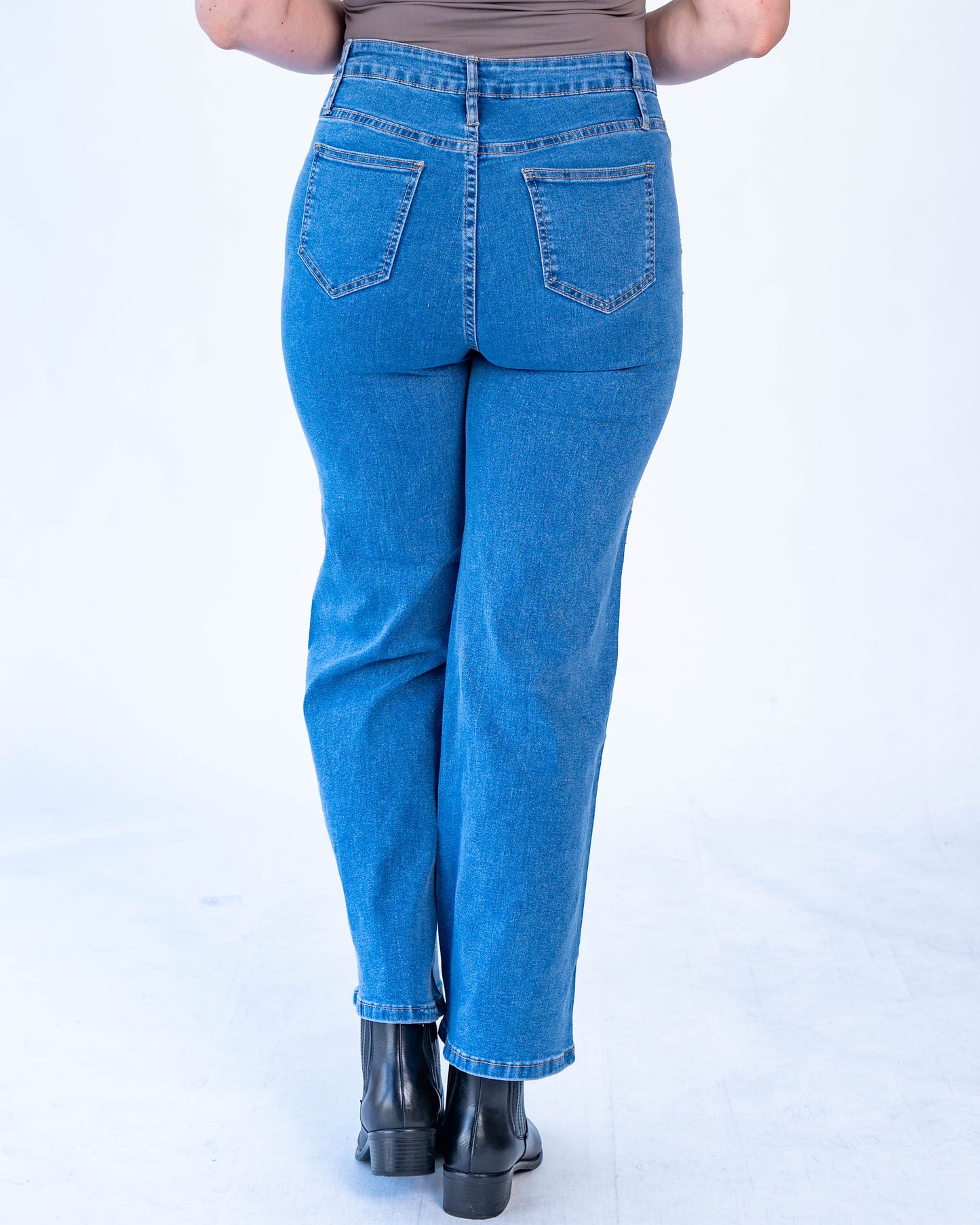 Jeans brillos beyonce azul oscuro