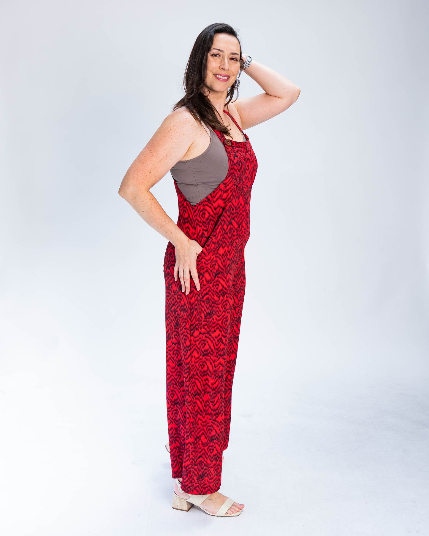 Jardinera Líneas Vivi Rojo